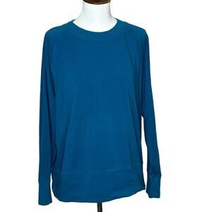 Eileen Fisher Teal Blue Long Sleeve Top Size Small Petite